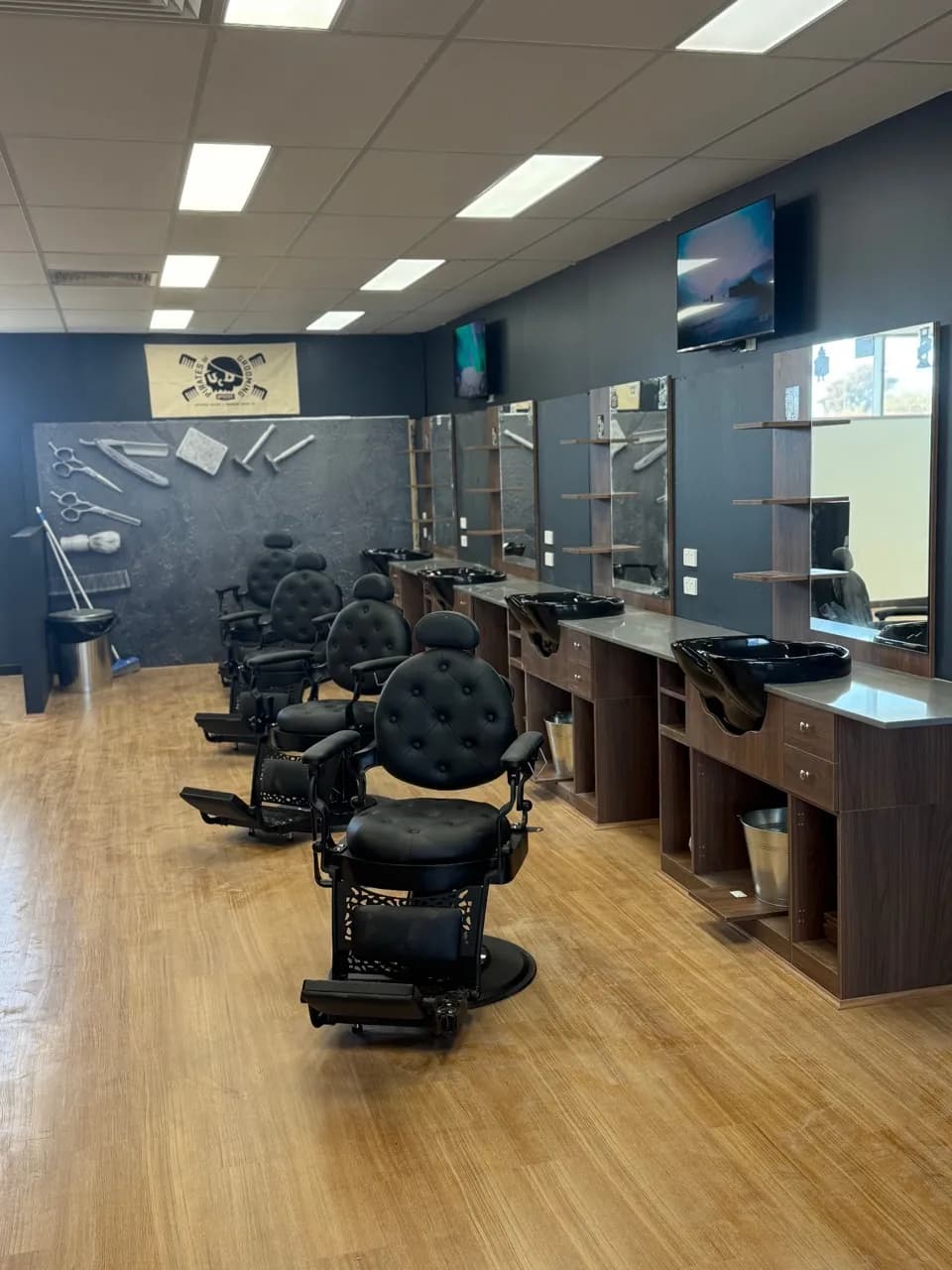 Skin fade and classic cut barbershop interior at The Fade Lounge in Perth